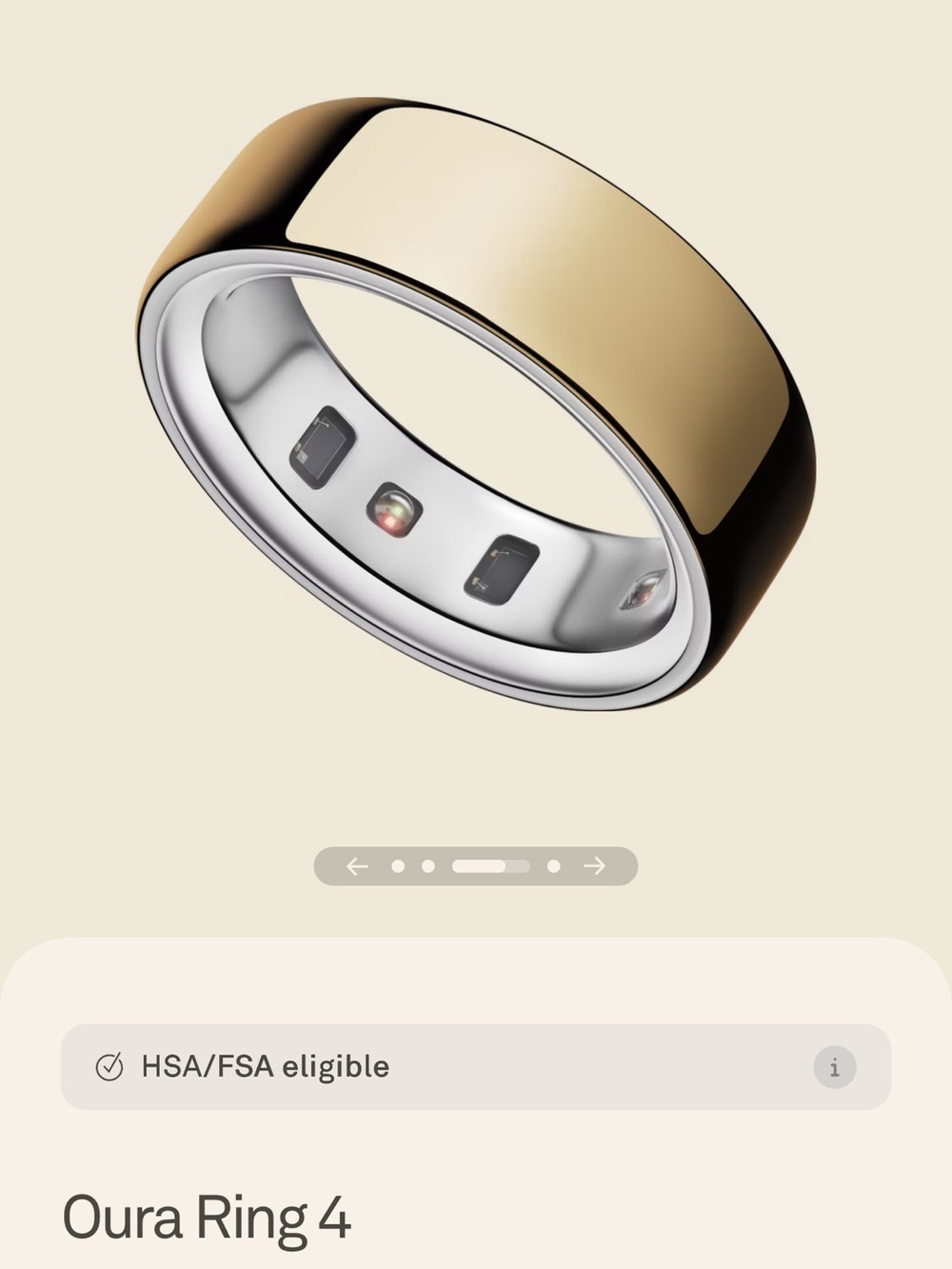 Oura Ring 4 Size 8